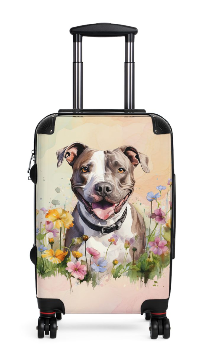 Powerful Pitbull suitcase, a durable and graceful travel companion. Crafted with Pitbull designs, it's perfect for enthusiasts on the go.