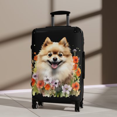 Stylish Pomeranian suitcase, a durable and fashionable travel companion. Crafted with Pomeranian designs, it's perfect for enthusiasts on the go.