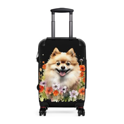 Stylish Pomeranian suitcase, a durable and fashionable travel companion. Crafted with Pomeranian designs, it's perfect for enthusiasts on the go.