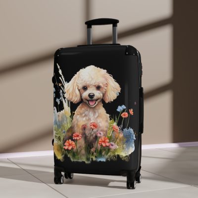 Stylish Poodle suitcase, a durable and fashionable travel companion. Crafted with Poodle designs, it's perfect for enthusiasts on the go.