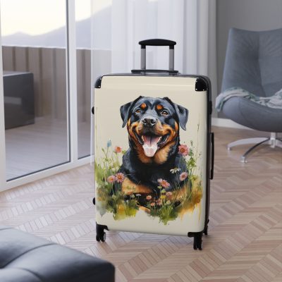 Powerful Rottweiler suitcase, a durable and elegant travel companion. Crafted with Rottweiler designs, it's perfect for enthusiasts on the go.