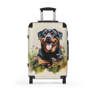 Powerful Rottweiler suitcase, a durable and elegant travel companion. Crafted with Rottweiler designs, it's perfect for enthusiasts on the go.