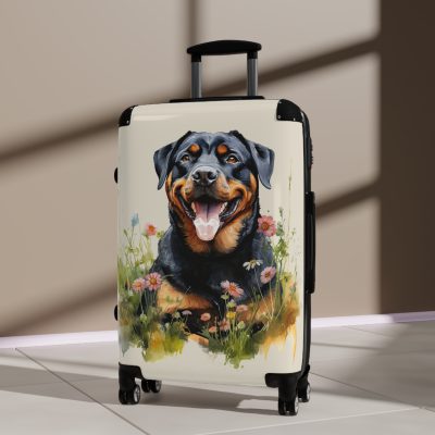 Powerful Rottweiler suitcase, a durable and elegant travel companion. Crafted with Rottweiler designs, it's perfect for enthusiasts on the go.