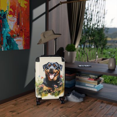 Powerful Rottweiler suitcase, a durable and elegant travel companion. Crafted with Rottweiler designs, it's perfect for enthusiasts on the go.