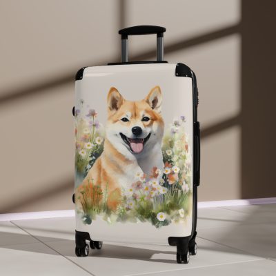 Stylish Shiba Inu suitcase, a durable and fashionable travel companion. Crafted with Shiba Inu designs, it's perfect for enthusiasts on the go.