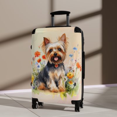 Stylish Yorkshire Terrier suitcase, a durable and fashionable travel companion. Crafted with Yorkshire Terrier designs, it's perfect for enthusiasts on the go.