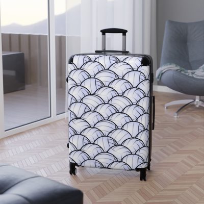 Volleyball Suitcase - A luggage adorned with a sporty volleyball-themed design, perfect for travelers who want to travel in style with their favorite sport.