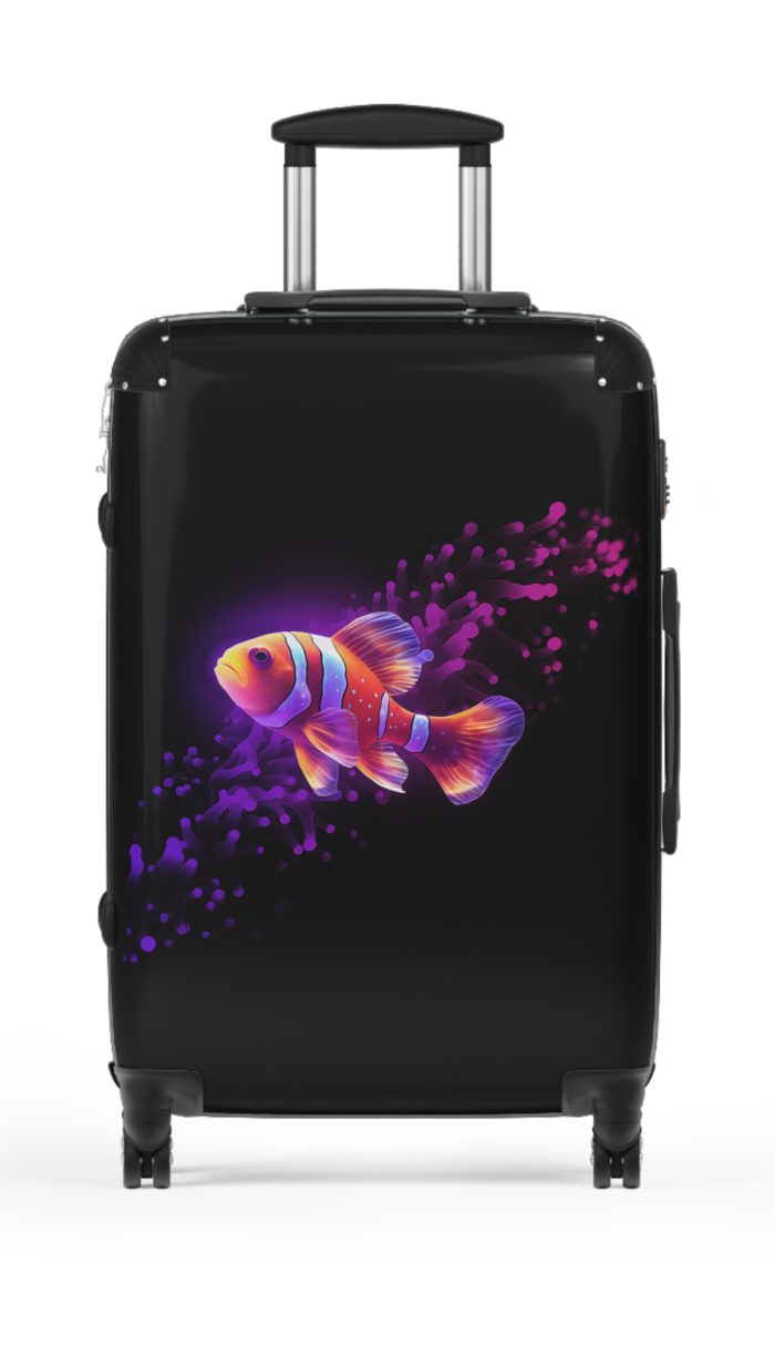 Clownfish Suitcase - A burst of underwater vibrancy for your travels, blending style with practicality in one captivating design.