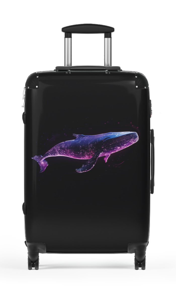 Blue Whale Suitcase - A majestic travel companion, seamlessly blending oceanic aesthetics with durability for an enchanting travel experience.