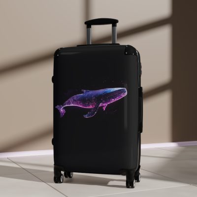 Blue Whale Suitcase - A majestic travel companion, seamlessly blending oceanic aesthetics with durability for an enchanting travel experience.