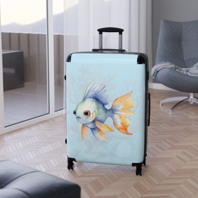 Goldfish Suitcase - Elevate your travel in style with this vibrant and functional suitcase, a fusion of design and durability for your globetrotting adventures.