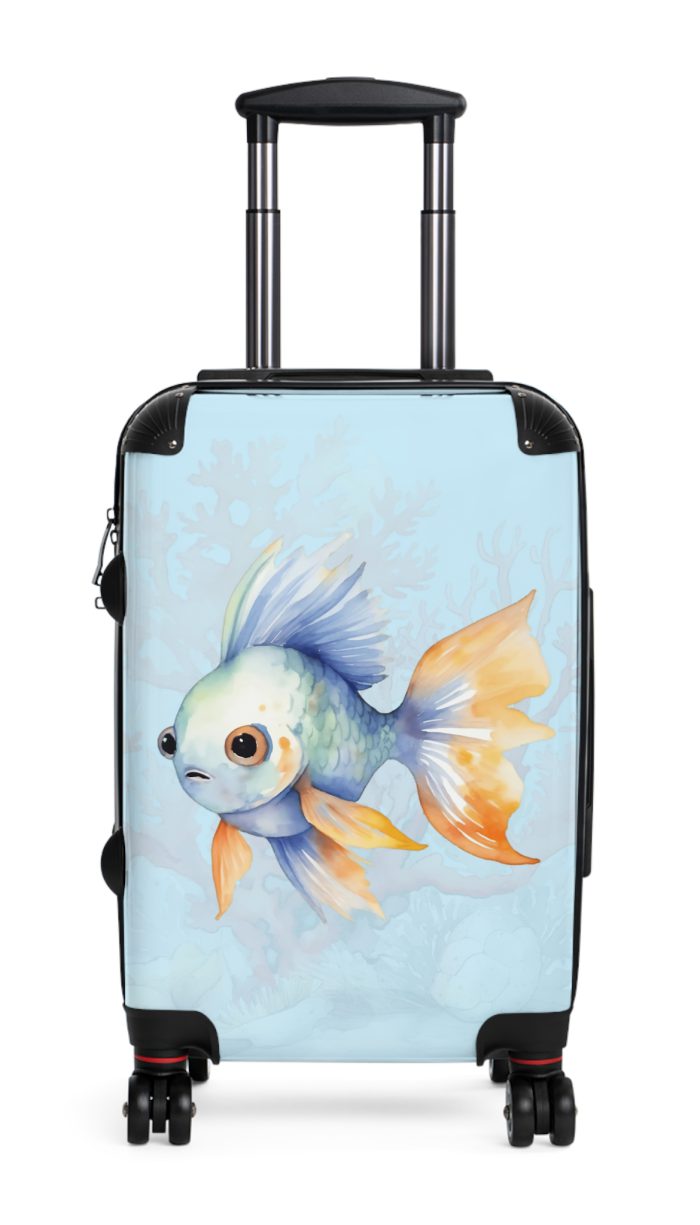 Goldfish Suitcase - Elevate your travel in style with this vibrant and functional suitcase, a fusion of design and durability for your globetrotting adventures.