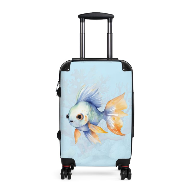 Goldfish Suitcase - Elevate your travel in style with this vibrant and functional suitcase, a fusion of design and durability for your globetrotting adventures.