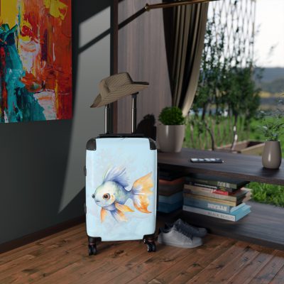 Goldfish Suitcase - Elevate your travel in style with this vibrant and functional suitcase, a fusion of design and durability for your globetrotting adventures.