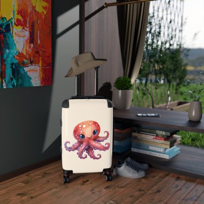 Octopus Suitcase - A whimsical travel essential, marrying functionality with deep-sea charm for a standout luggage experience.