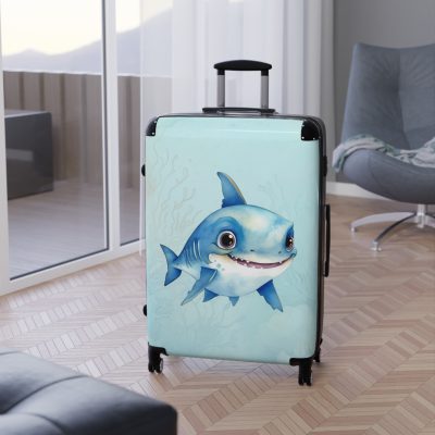 Shark Suitcase - Dive into unparalleled style and durability. This suitcase is your fearless companion for every journey, making a statement wherever you roam.