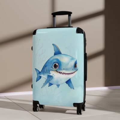 Shark Suitcase - Dive into unparalleled style and durability. This suitcase is your fearless companion for every journey, making a statement wherever you roam.