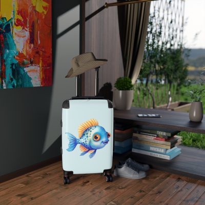 Goldfish Suitcase - Elevate your travel in style with this vibrant and functional suitcase, a fusion of design and durability for your globetrotting adventures.