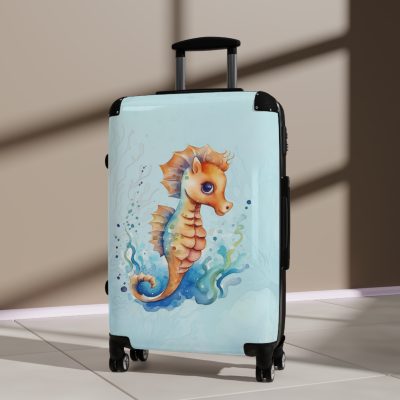 Seahorse Suitcase - A stylish and durable travel companion, embodying marine charm for a magical journey.