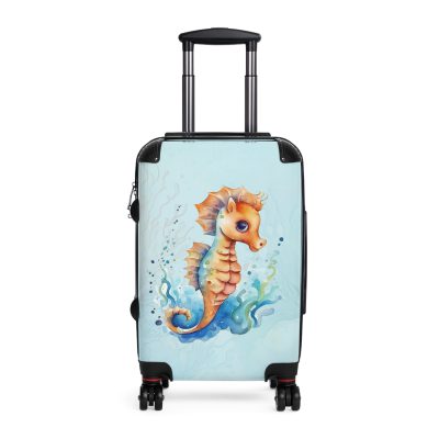 Seahorse Suitcase - A stylish and durable travel companion, embodying marine charm for a magical journey.