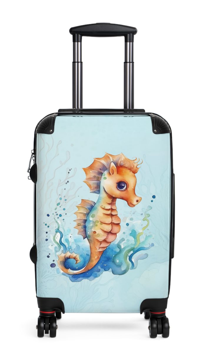 Seahorse Suitcase - A stylish and durable travel companion, embodying marine charm for a magical journey.