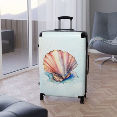 Seashell Suitcase - Unleash coastal charm on your travels. A stylish and functional companion, echoing the soothing whispers of the shore.