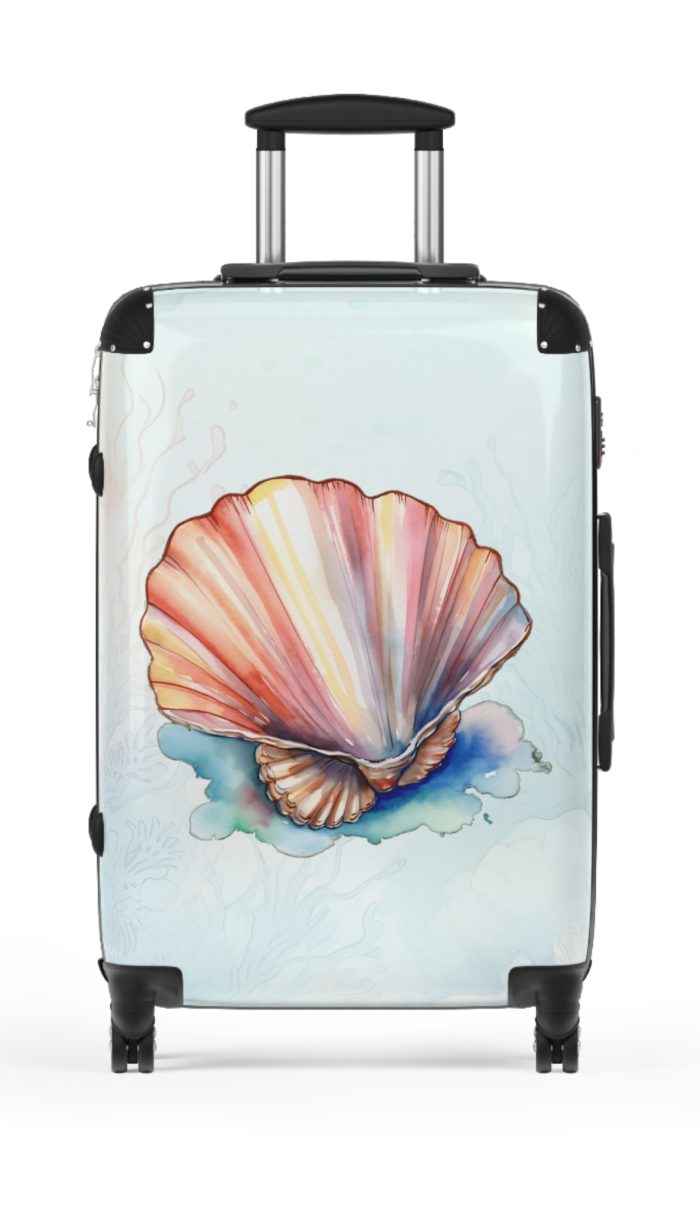 Seashell Suitcase - Unleash coastal charm on your travels. A stylish and functional companion, echoing the soothing whispers of the shore.