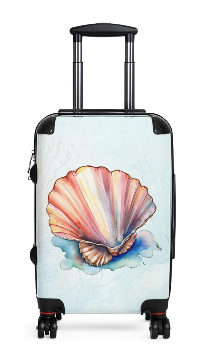 Seashell Suitcase - Unleash coastal charm on your travels. A stylish and functional companion, echoing the soothing whispers of the shore.