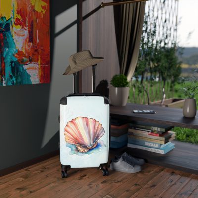 Seashell Suitcase - Unleash coastal charm on your travels. A stylish and functional companion, echoing the soothing whispers of the shore.