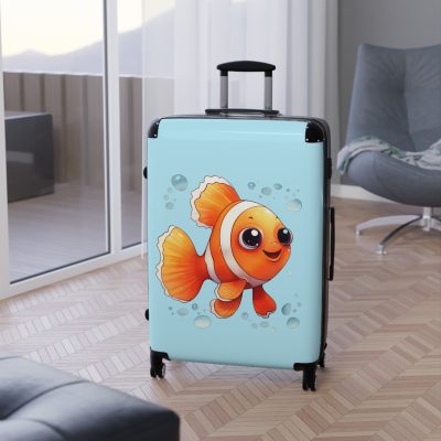 Clownfish Suitcase - A burst of underwater vibrancy for your travels, blending style with practicality in one captivating design.