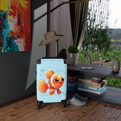 Clownfish Suitcase - A burst of underwater vibrancy for your travels, blending style with practicality in one captivating design.