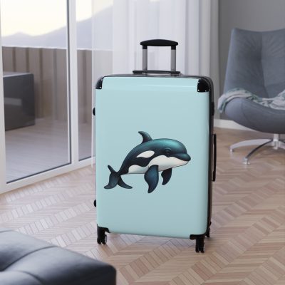 Dolphin Suitcase - A travel companion designed for both style and durability, making every journey a graceful swim through elegance.