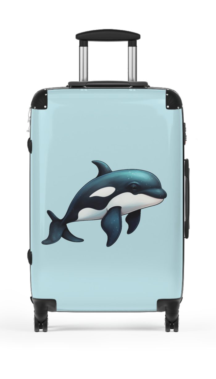 Dolphin Suitcase - A travel companion designed for both style and durability, making every journey a graceful swim through elegance.