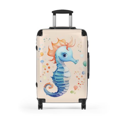 Seahorse Suitcase - A stylish and durable travel companion, embodying marine charm for a magical journey.