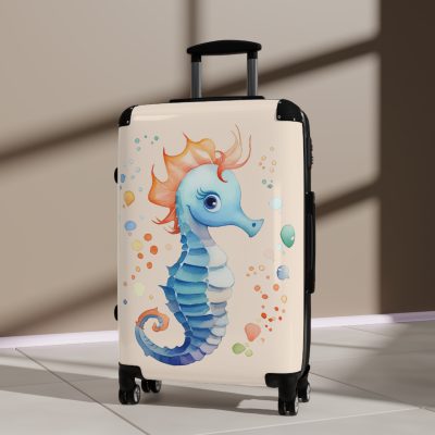 Seahorse Suitcase - A stylish and durable travel companion, embodying marine charm for a magical journey.