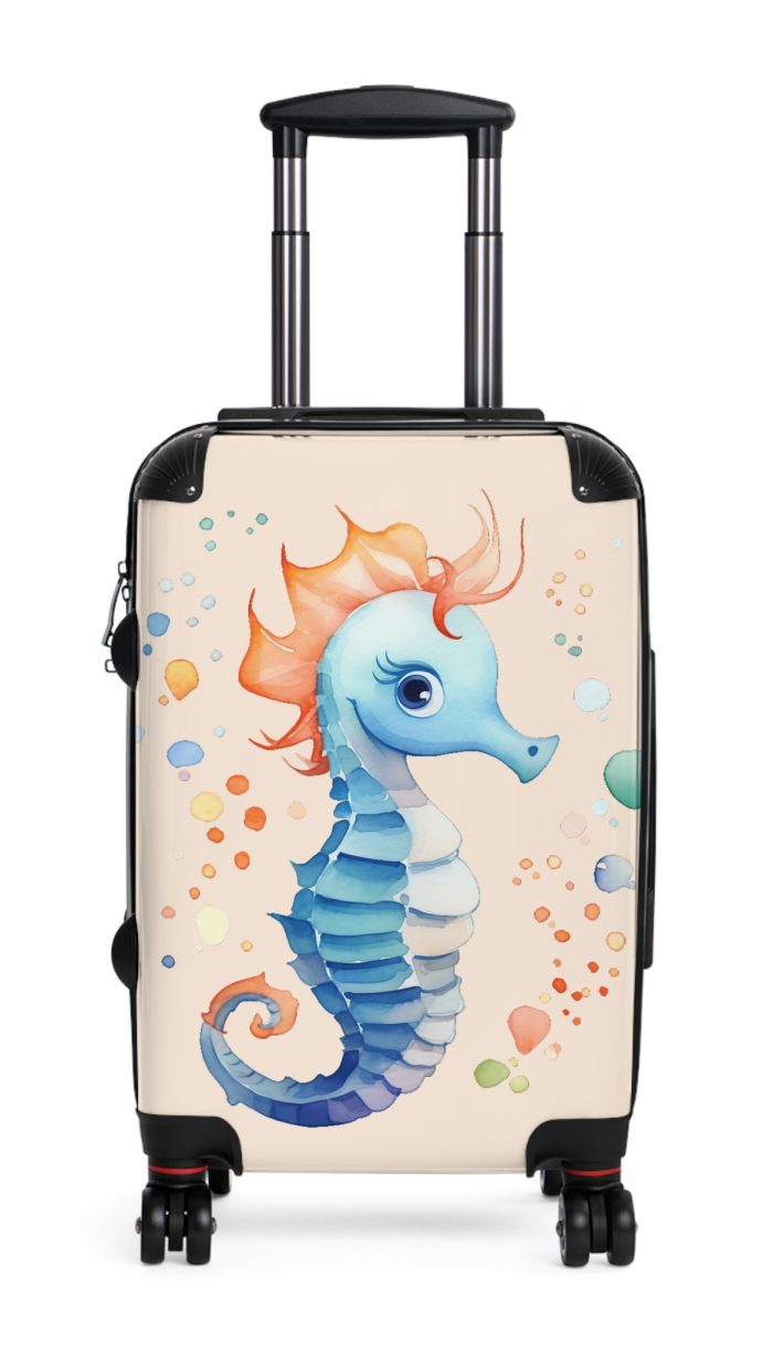 Seahorse Suitcase - A stylish and durable travel companion, embodying marine charm for a magical journey.