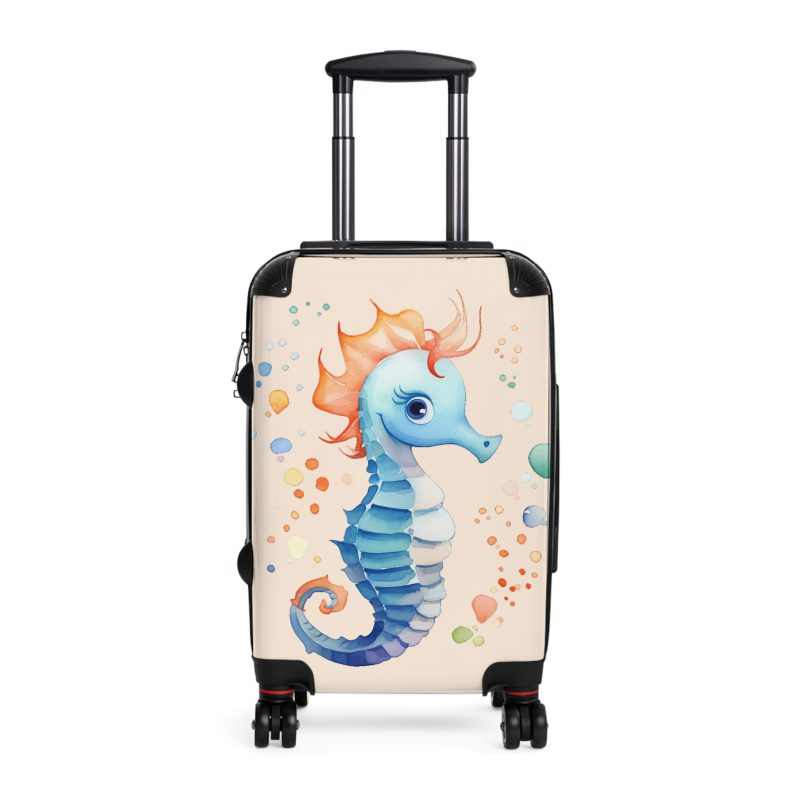 Seahorse Suitcase - A stylish and durable travel companion, embodying marine charm for a magical journey.