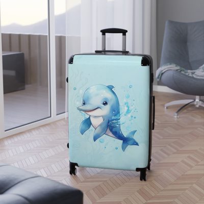 Dolphin Suitcase - A travel companion designed for both style and durability, making every journey a graceful swim through elegance.