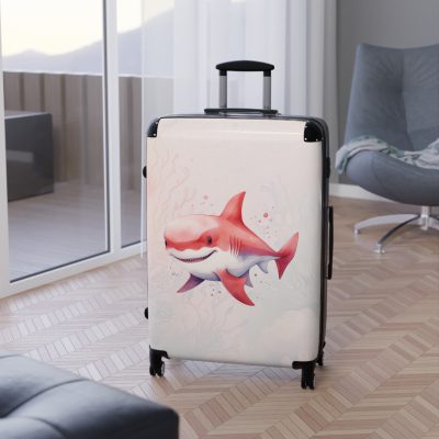 Shark Suitcase - Dive into unparalleled style and durability. This suitcase is your fearless companion for every journey, making a statement wherever you roam.