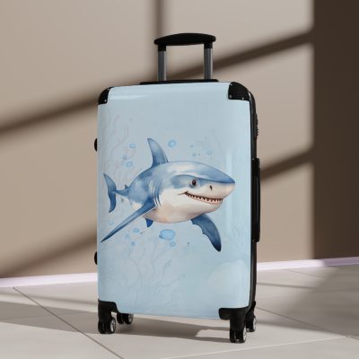 Shark Suitcase - Dive into unparalleled style and durability. This suitcase is your fearless companion for every journey, making a statement wherever you roam.