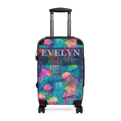 Octopus Custom Suitcase - Dive into personalized style with intricate octopus designs, a unique travel companion for ocean enthusiasts.