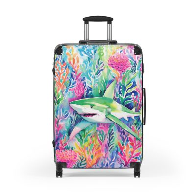 Shark Suitcase - Dive into unparalleled style and durability. This suitcase is your fearless companion for every journey, making a statement wherever you roam.