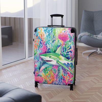 Shark Suitcase - Dive into unparalleled style and durability. This suitcase is your fearless companion for every journey, making a statement wherever you roam.