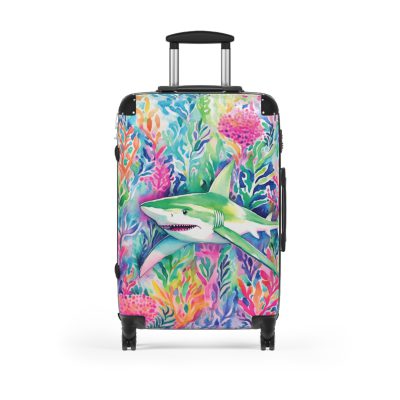 Shark Suitcase - Dive into unparalleled style and durability. This suitcase is your fearless companion for every journey, making a statement wherever you roam.