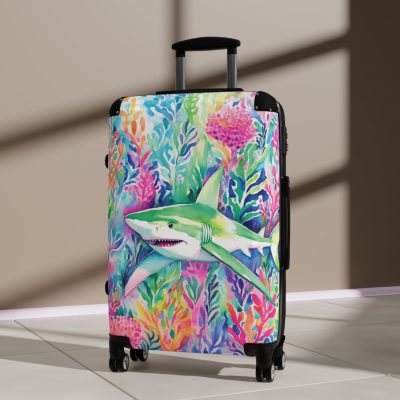 Shark Suitcase - Dive into unparalleled style and durability. This suitcase is your fearless companion for every journey, making a statement wherever you roam.