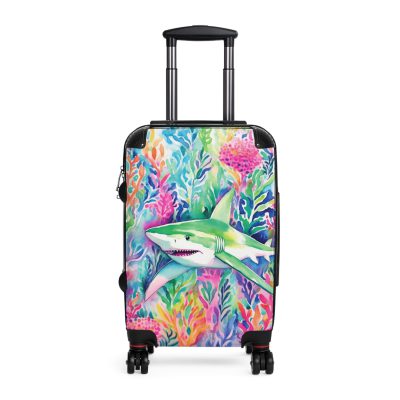 Shark Suitcase - Dive into unparalleled style and durability. This suitcase is your fearless companion for every journey, making a statement wherever you roam.