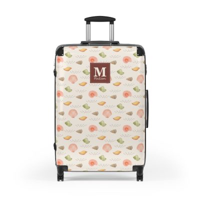 Seashell Custom Suitcase - A personalized and chic travel accessory inspired by the beauty of the ocean.