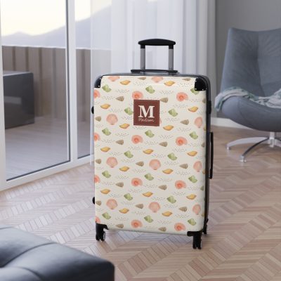 Seashell Custom Suitcase - A personalized and chic travel accessory inspired by the beauty of the ocean.