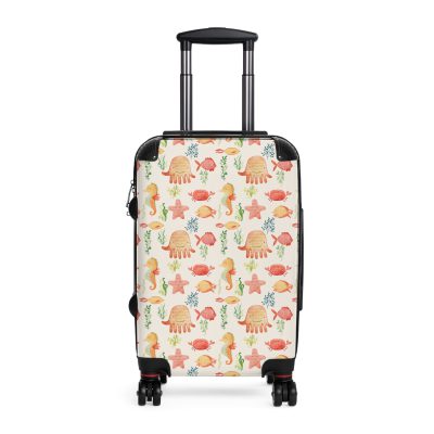 Sea Animal Suitcase - Dive into personalized travel with ocean-themed designs featuring a variety of sea creatures.