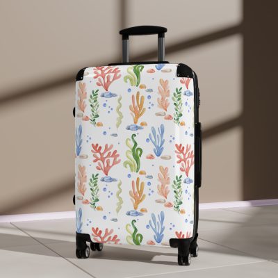 Seaweed Suitcase - Discover the beauty of underwater elegance with intricate seaweed patterns on your stylish luggage.